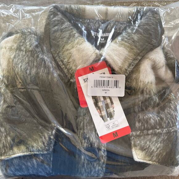 Steve Madden Women’s Wool Blend Long Gray Shacket Medium Nwt - Picture 4 of 7